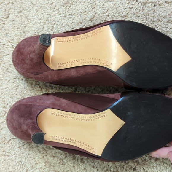 Alfani sz8.5 purply/ mauve suede pumps with ribbon detail - Picture 5 of 8